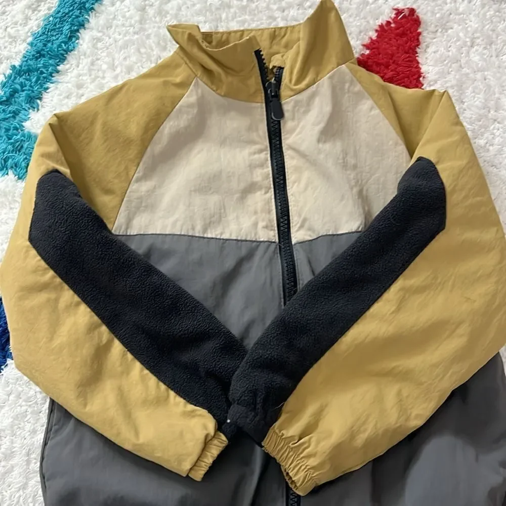 Zara fleece lined windbreaker matching set